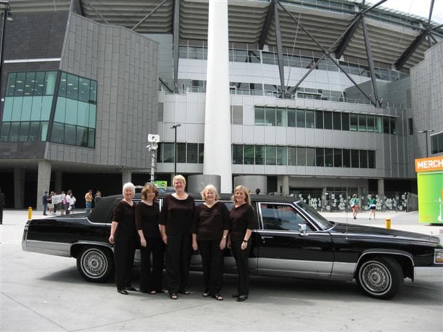 Limo outside MCG